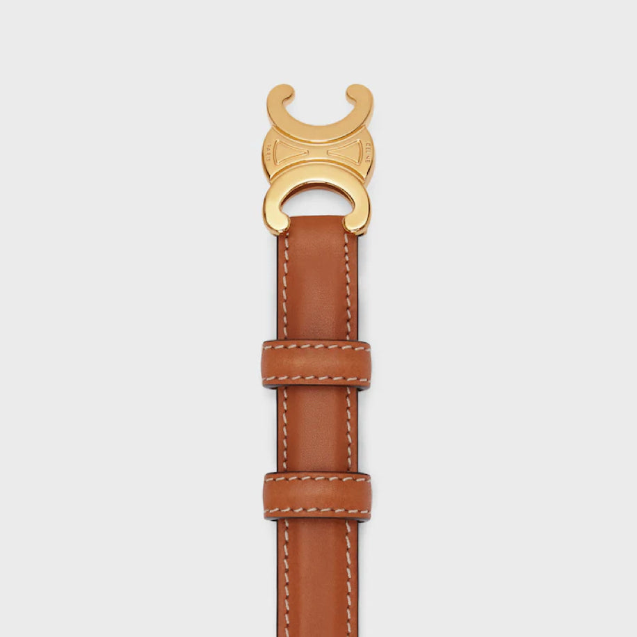 Celine Triomphe Belt in Natural Calfskin