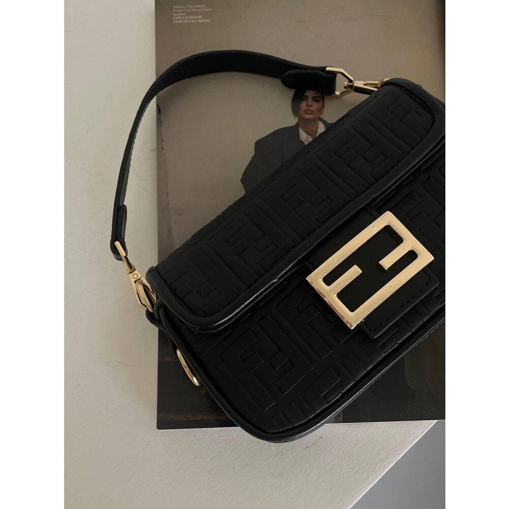 Fendi Baget Mini Bag Leather Black