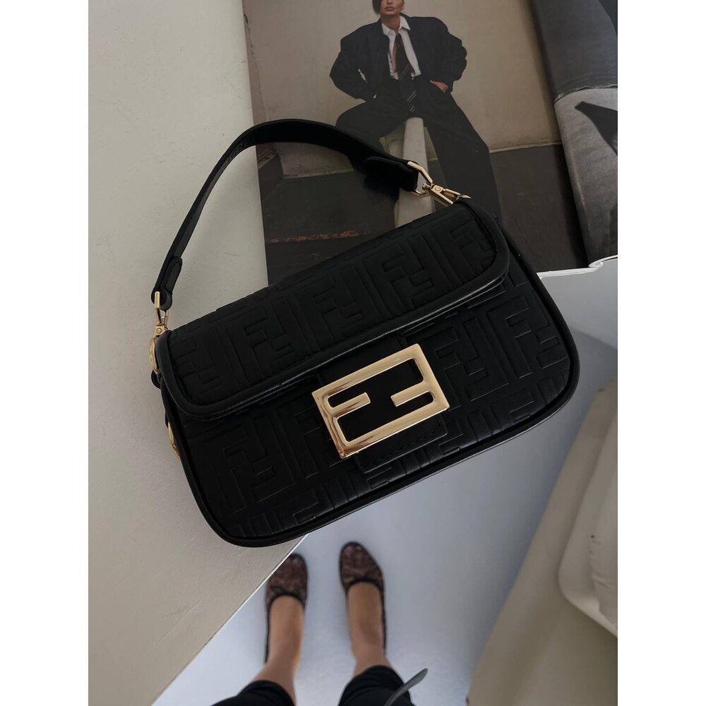 Fendi Baget Mini Bag Leather Black