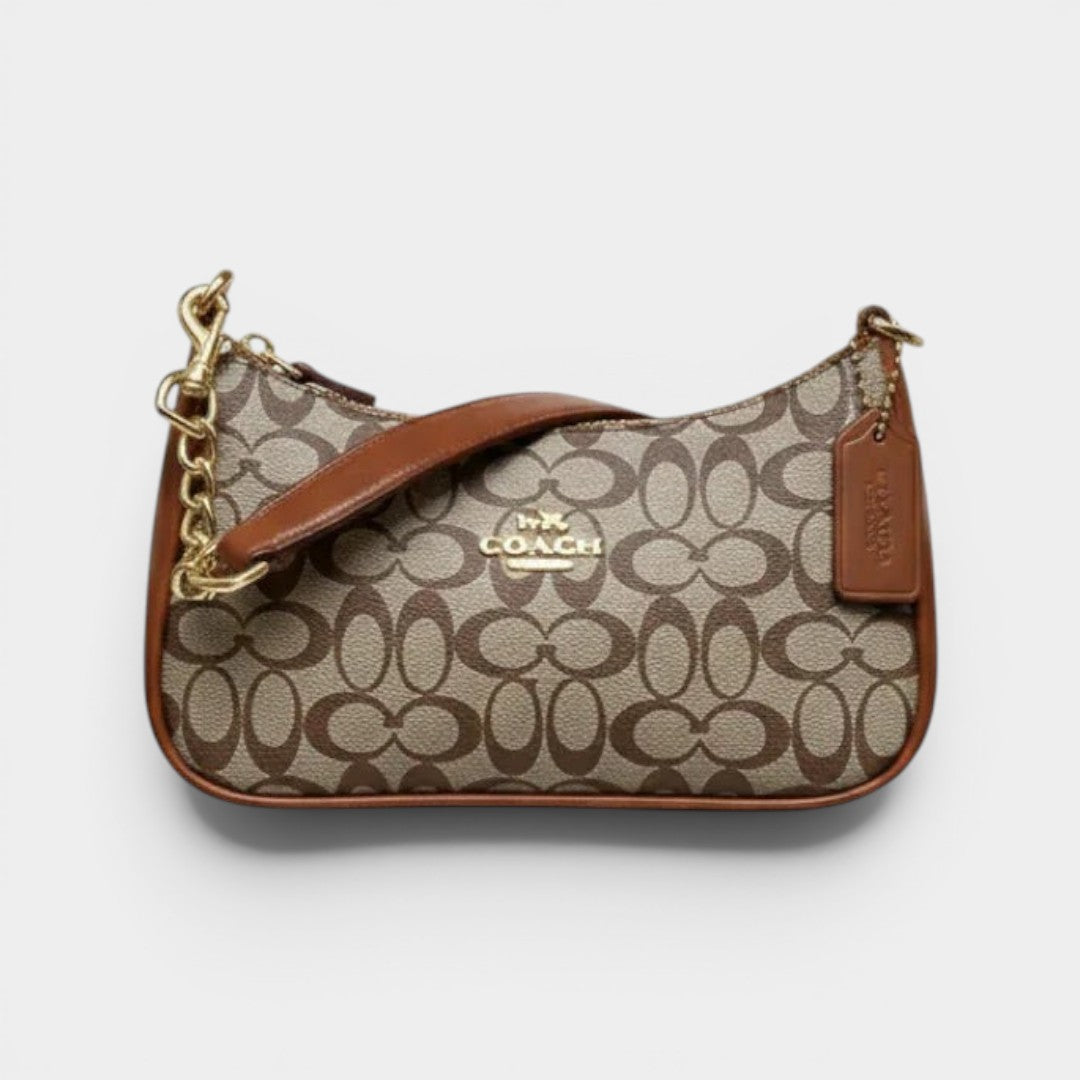 Coach Teri Shoulder Brown Monogram