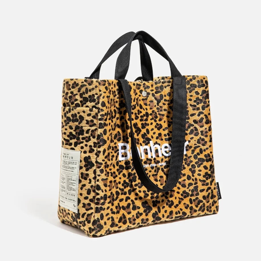 Bonheur N°4 Kanvas Çanta - Leopard