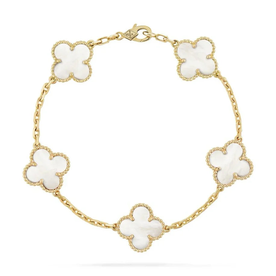 Van Cleef Bileklik Gold-Beyaz