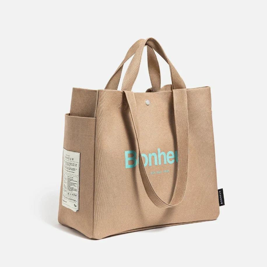 BONHEUR N°4 Kanvas Çanta- Espresso Cream