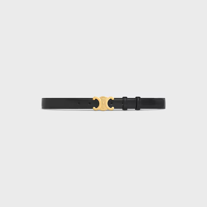 Celine Triomphe Belt in Natural Calfskin Black