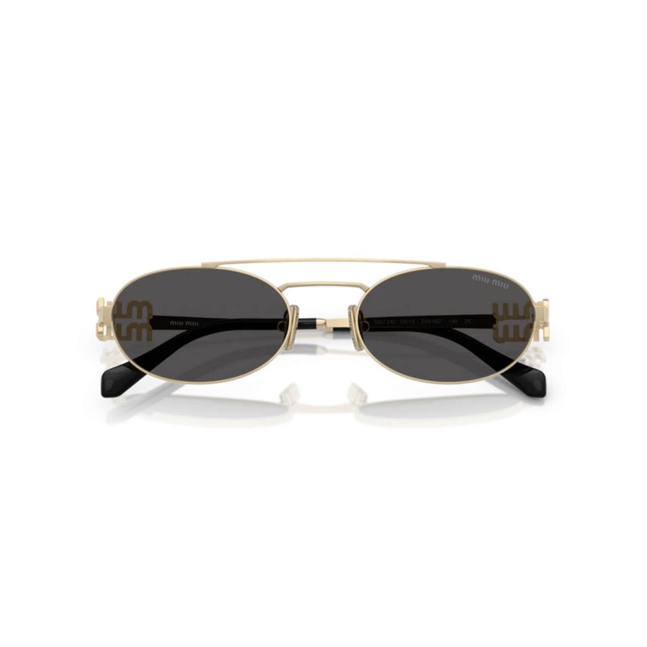 Miu Miu Logo 54ZS Pale Gold Dark Kadın Güneş Gözlüğü