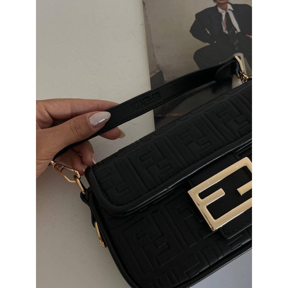 Fendi Baget Mini Bag Leather Black