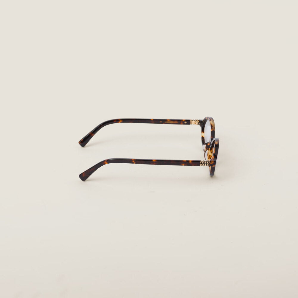 Miu Miu SMU04Z Leopard-Şeffaf Gözlük