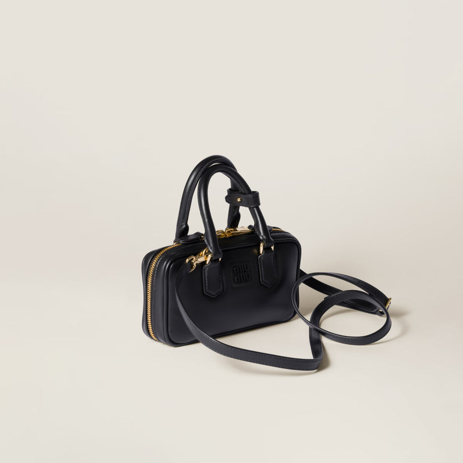 Miu Miu Arcadie Leather Bag Black
