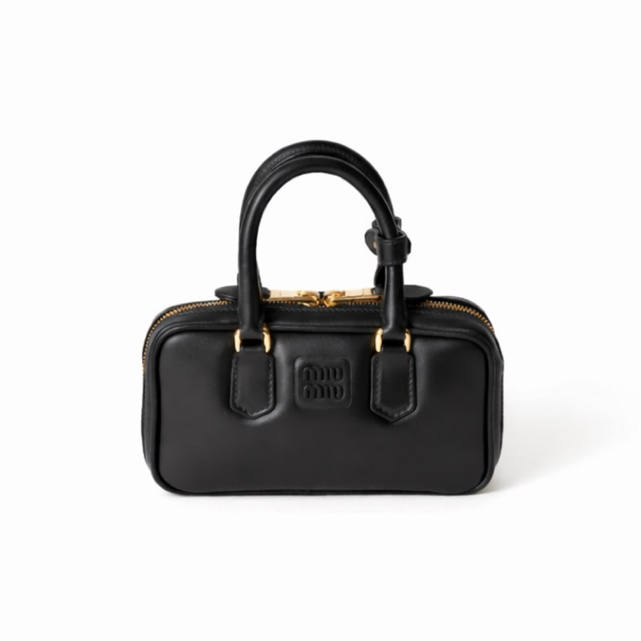 Miu Miu Arcadie Leather Bag Black