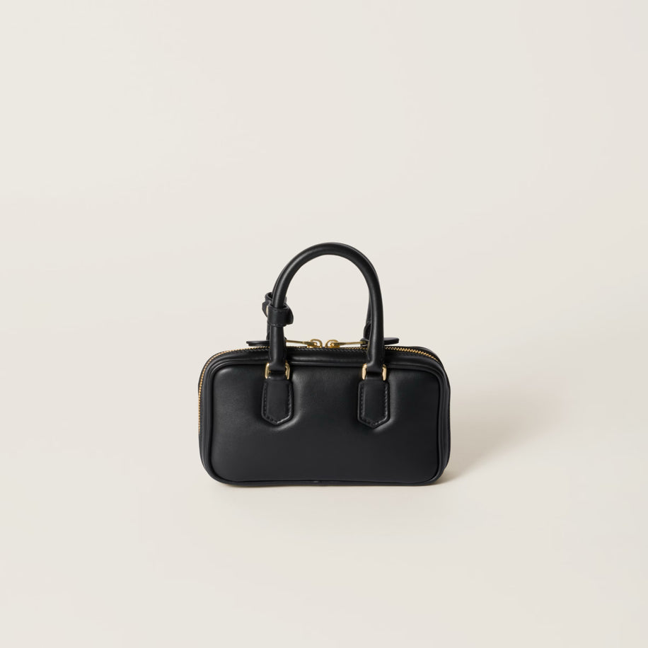 Miu Miu Arcadie Leather Bag Black