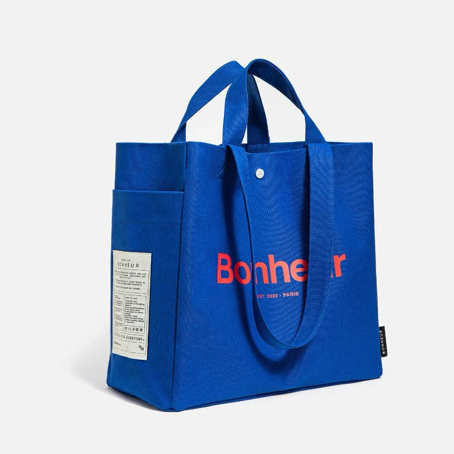 BONHEUR N°4 Kanvas Çanta- Ocean Blue