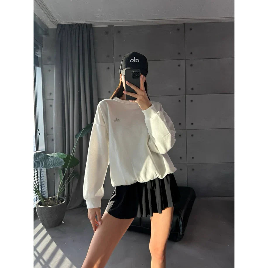 Alo Yoga Sweatshirt Beyaz “ Premium “
