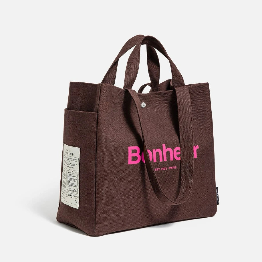 BONHEUR N°4 Kanvas Çanta- Cherry Brownie