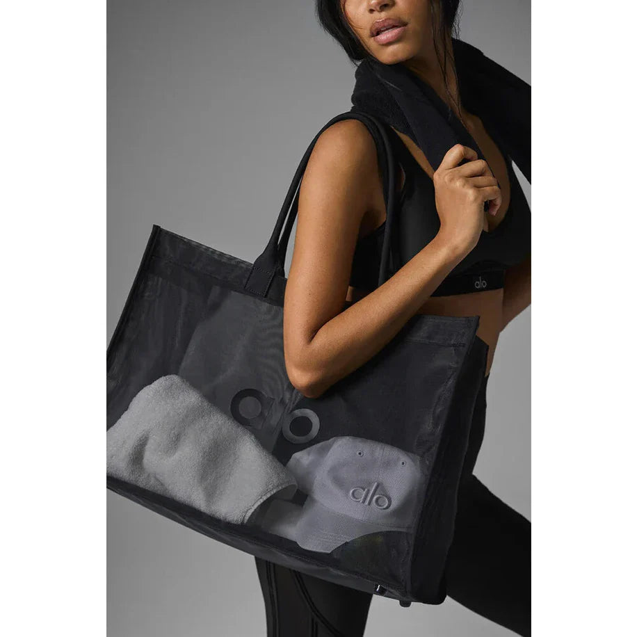 Alo Sheer Tote Bag Black
