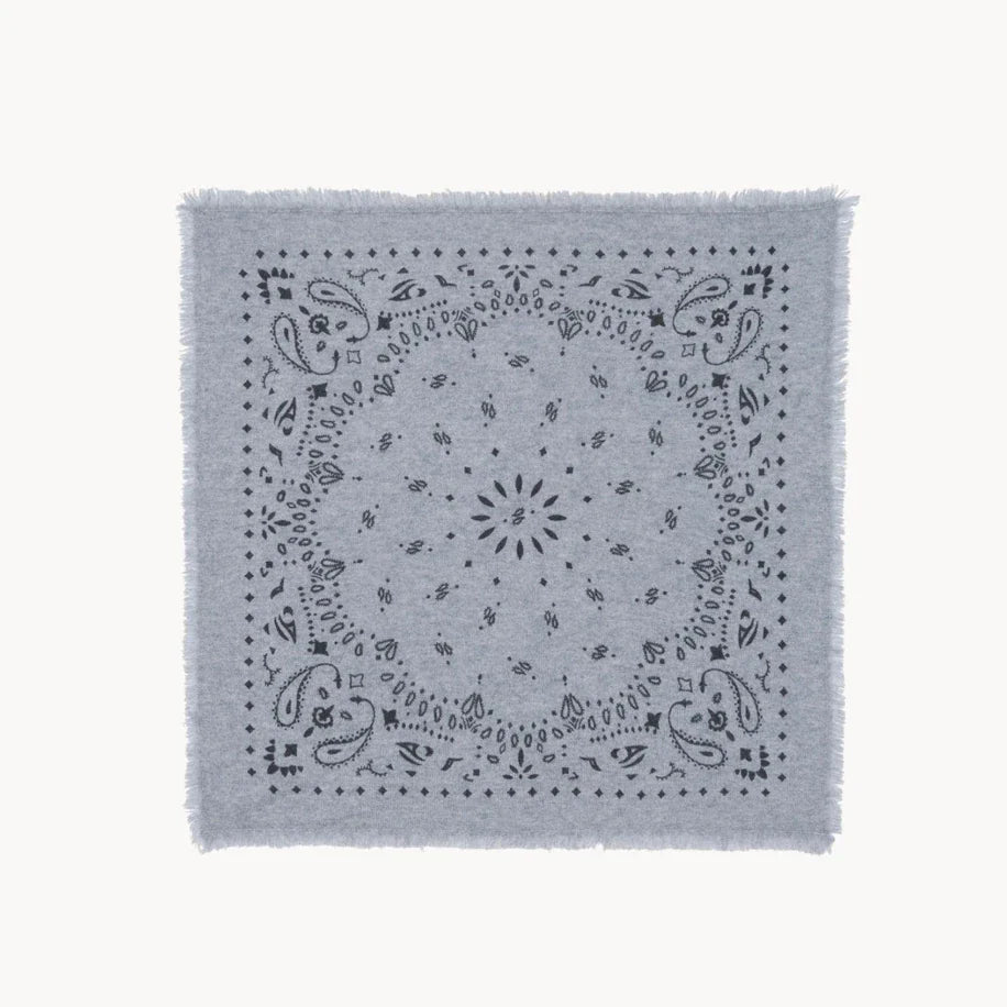Kujten Large Cashmere Bandana Hachiko Grey